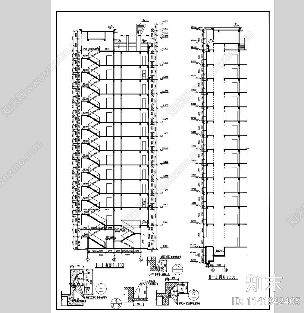 商业综合楼建筑cad施工图下载【ID:1141942405】