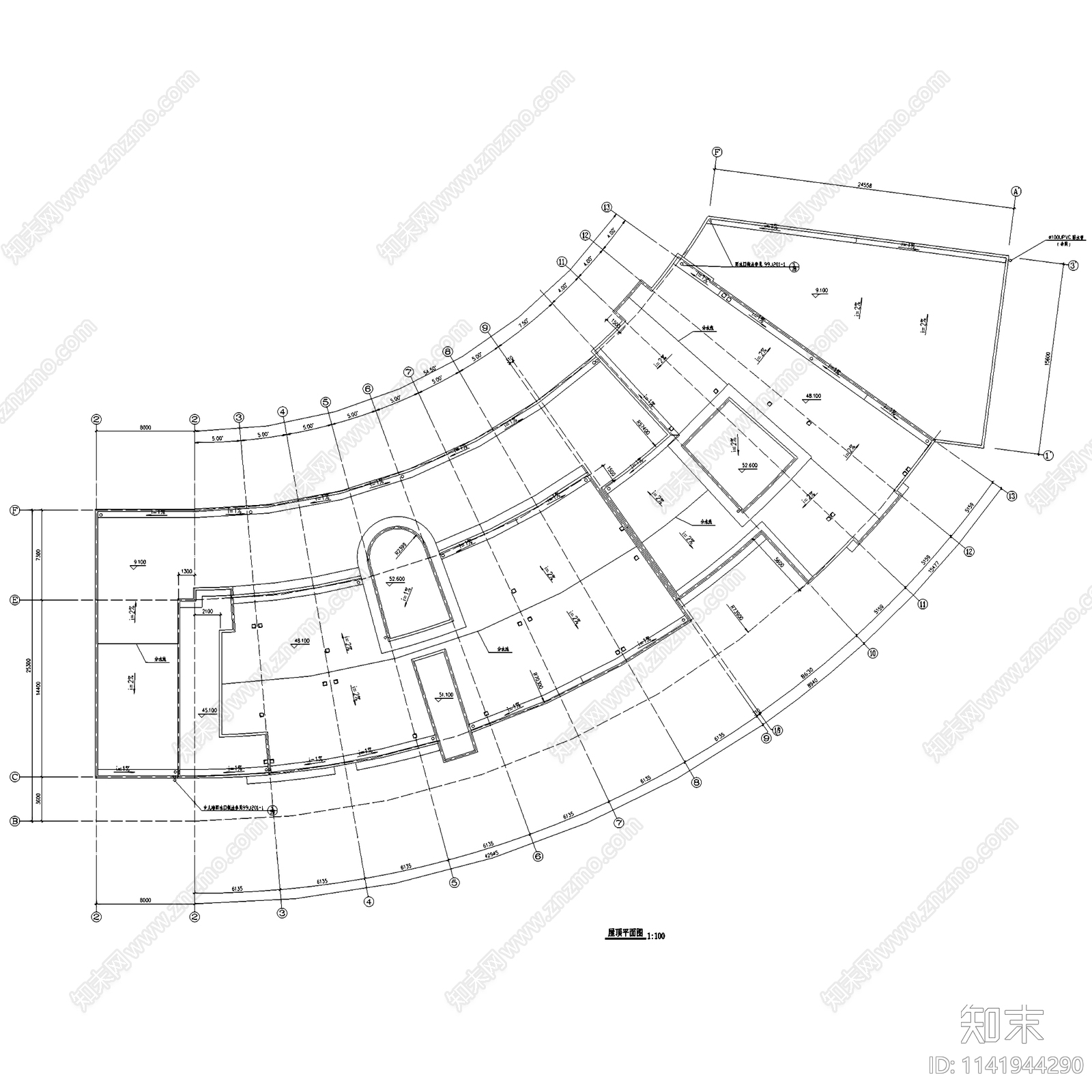 高层商业住宅综合楼建筑cad施工图下载【ID:1141944290】