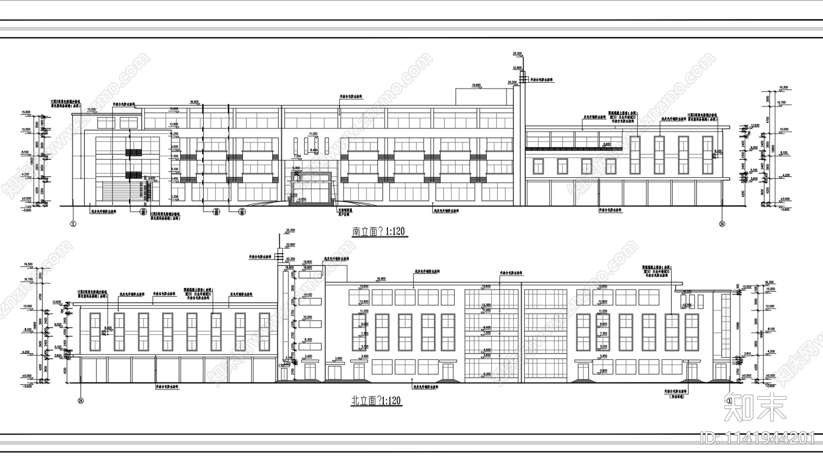 商住综合楼建筑cad施工图下载【ID:1141944201】