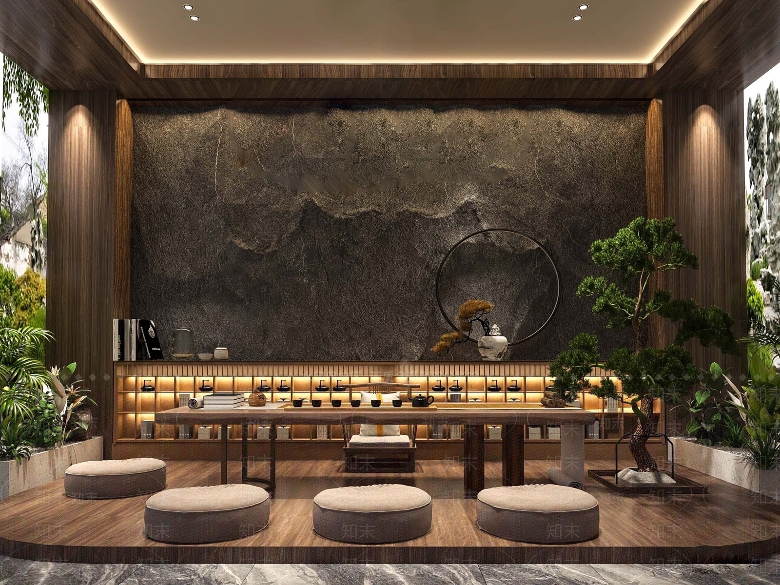 新中式茶馆SU模型下载【ID:1141946853】