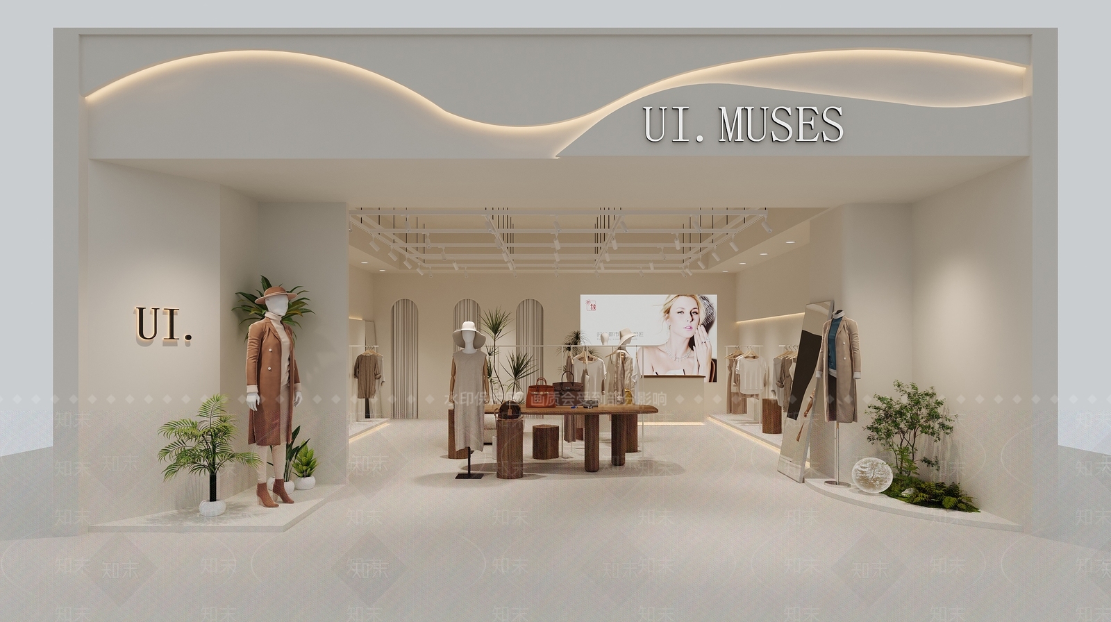 现代女装店3D模型下载【ID:1141947653】