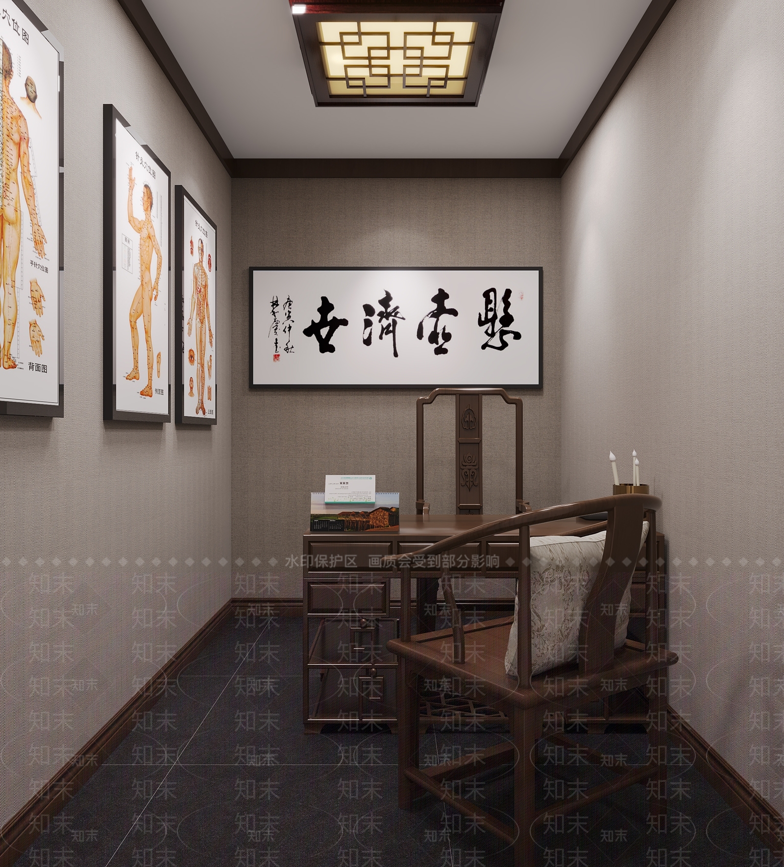 新中式中医馆3D模型下载【ID:1141950774】