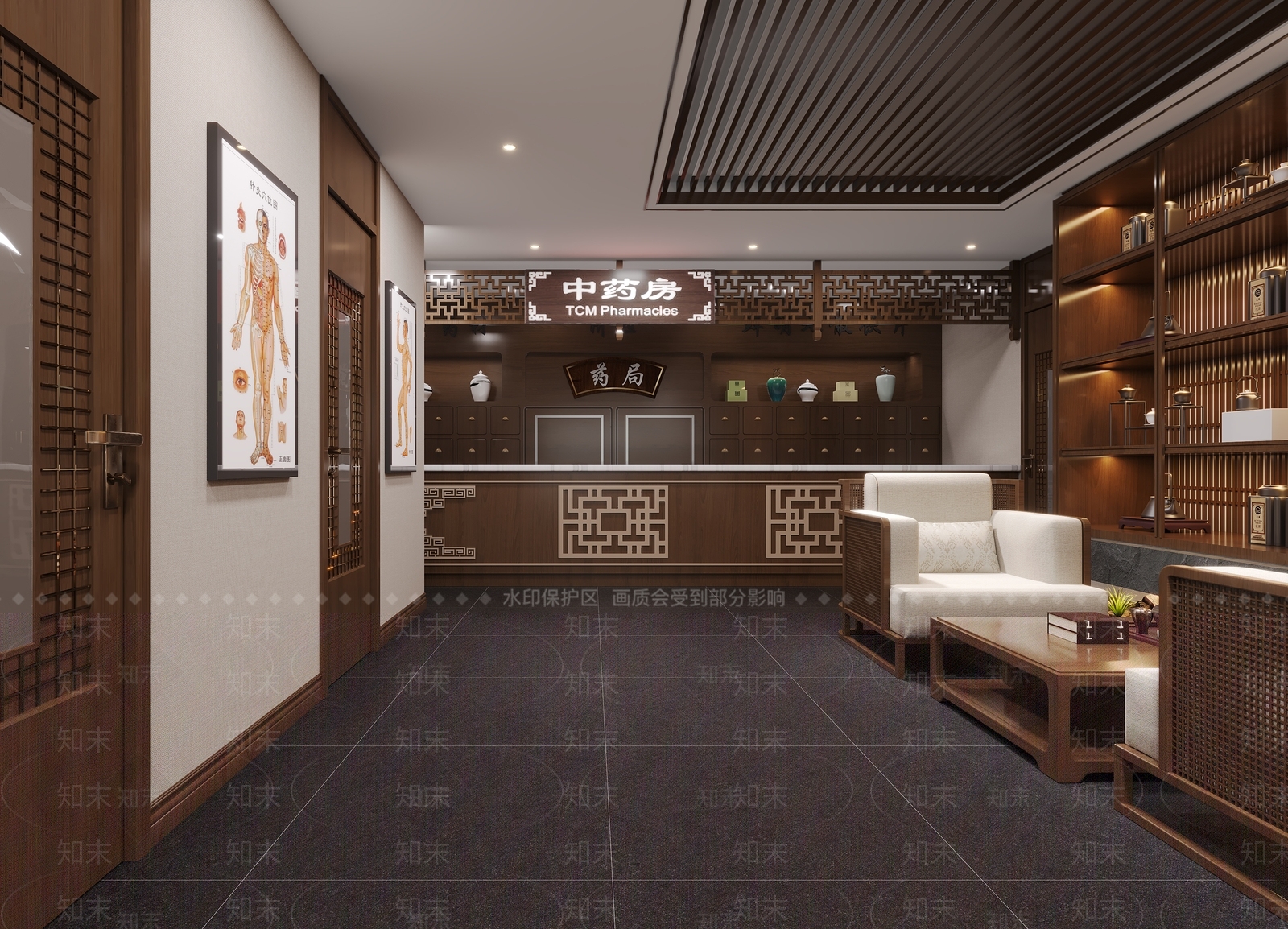 新中式中医馆3D模型下载【ID:1141950774】