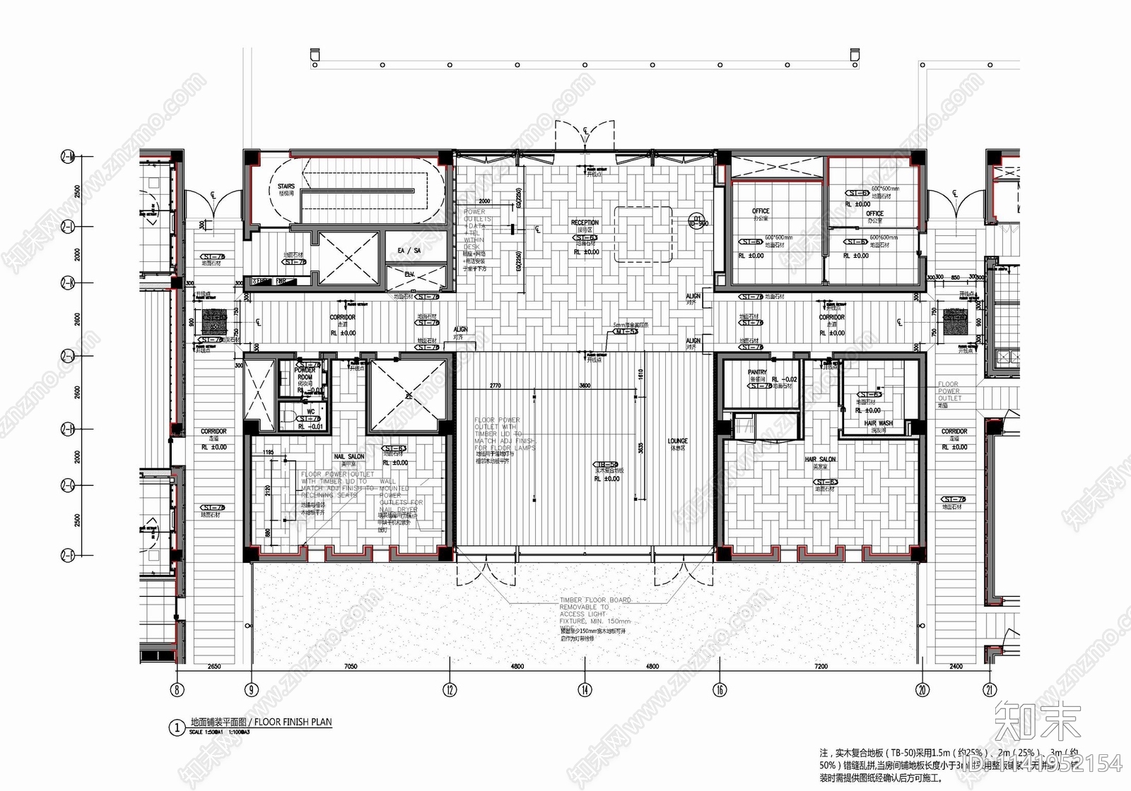 酒店康体SPA休闲会所室内cad施工图下载【ID:1141952154】