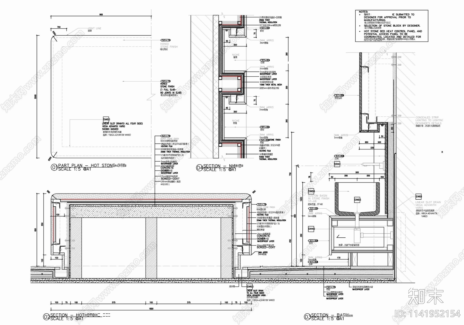 酒店康体SPA休闲会所室内cad施工图下载【ID:1141952154】