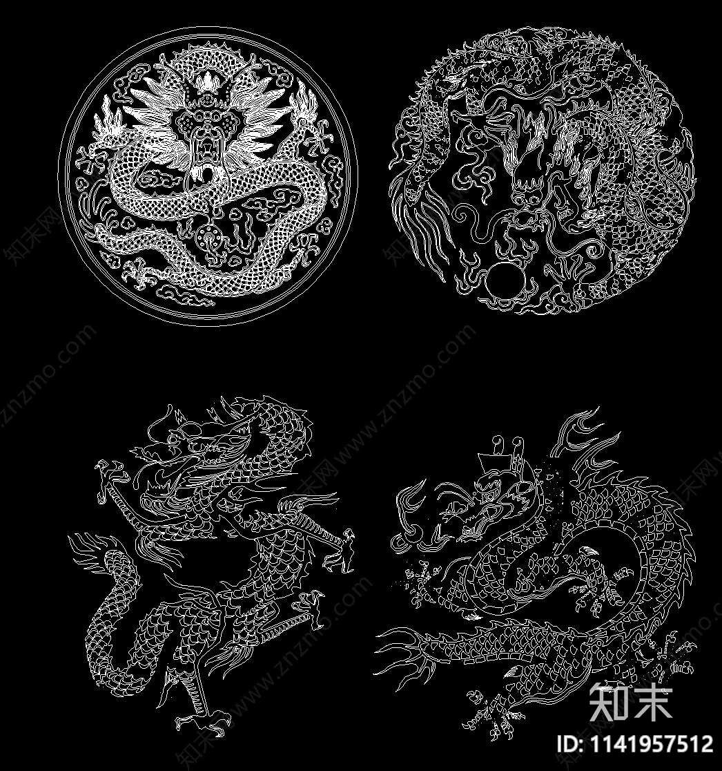 龙凤cad施工图下载【ID:1141957512】