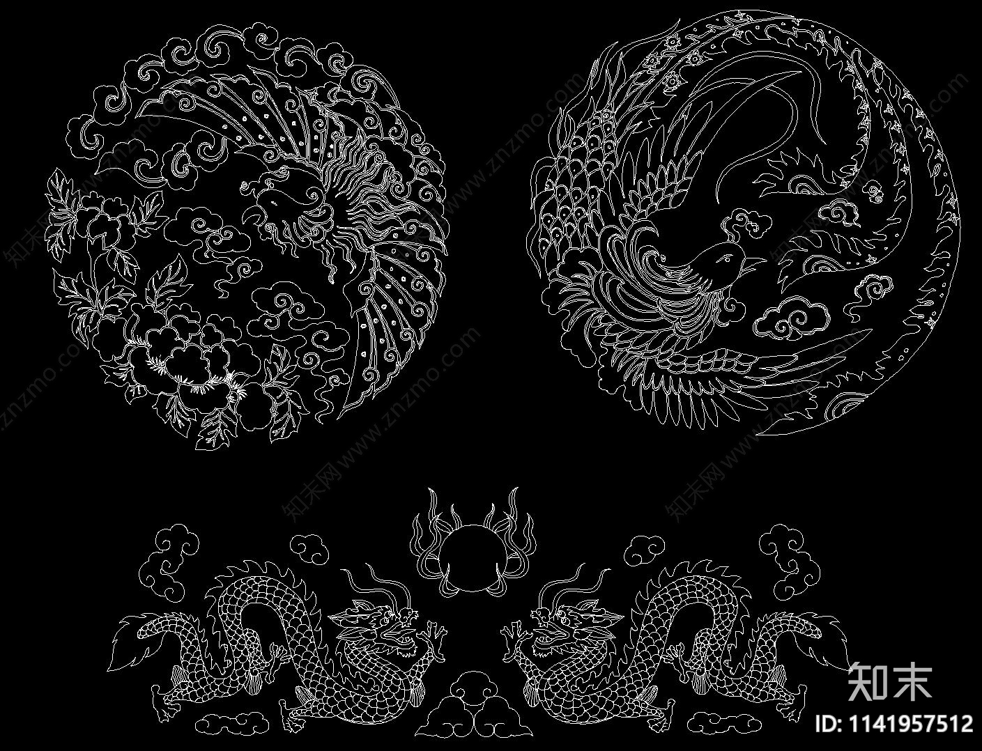 龙凤cad施工图下载【ID:1141957512】