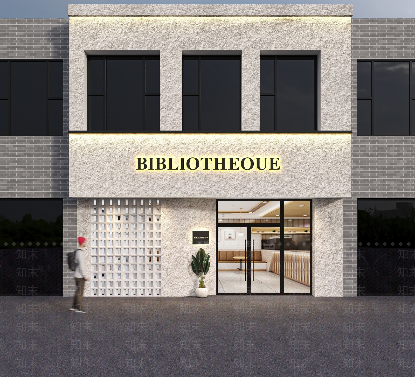 侘寂奶茶店门头门面3D模型下载【ID:1141957692】