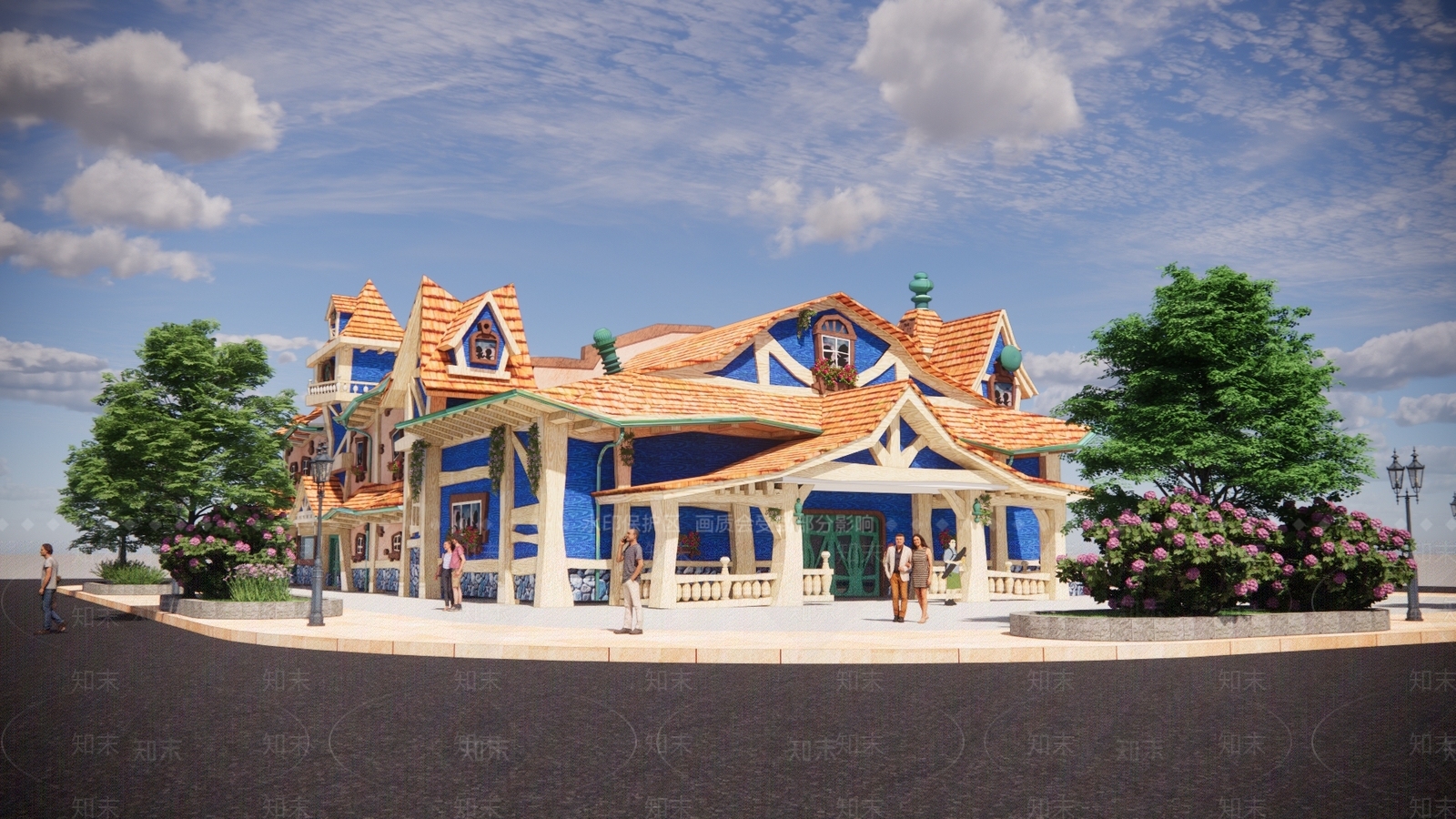 现代主题卡通农庄SU模型下载【ID:1141964500】