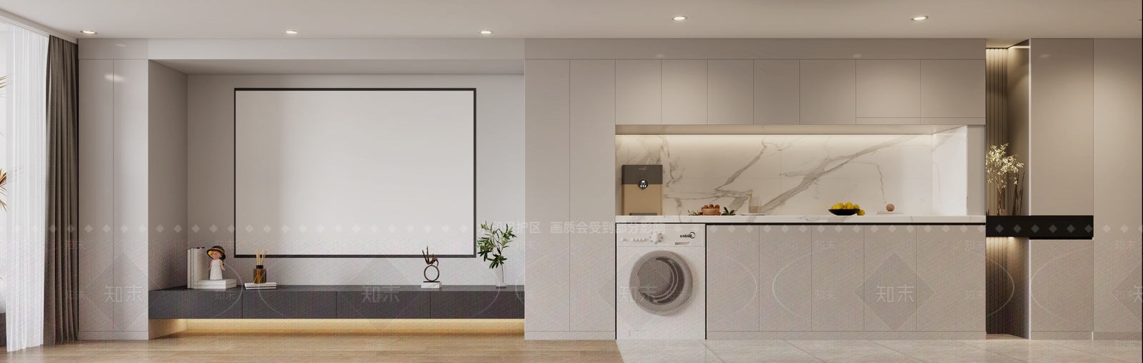 现代loft客厅3D模型下载【ID:1141965518】