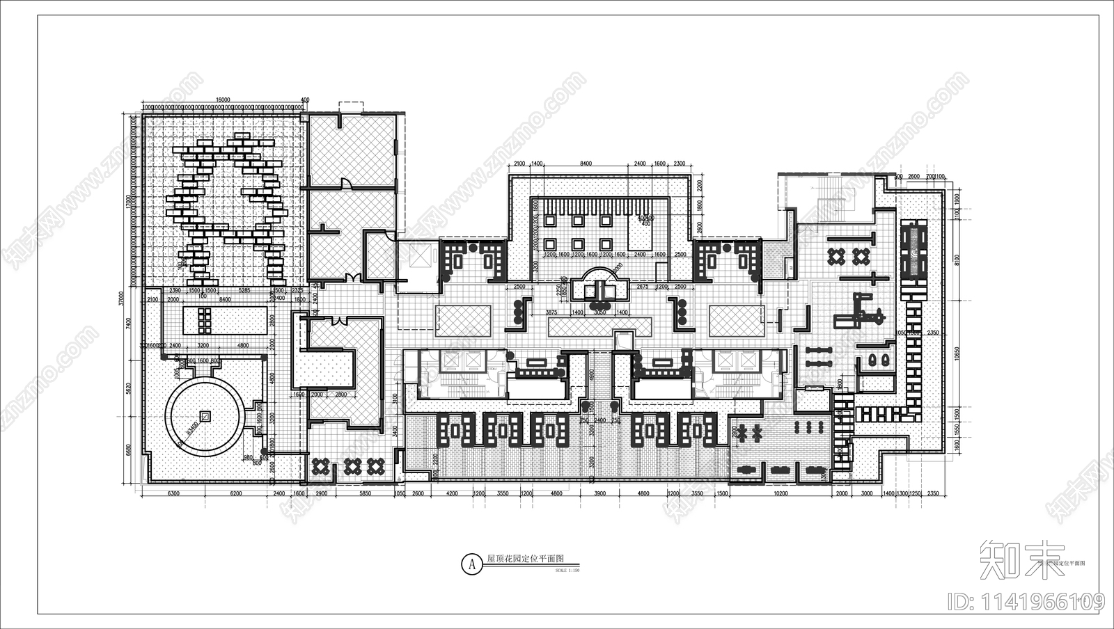 屋顶花园整套详图cad施工图下载【ID:1141966109】