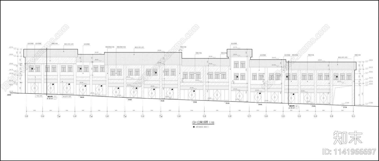 枇杷山老街区住宅建筑改造cad施工图下载【ID:1141966697】