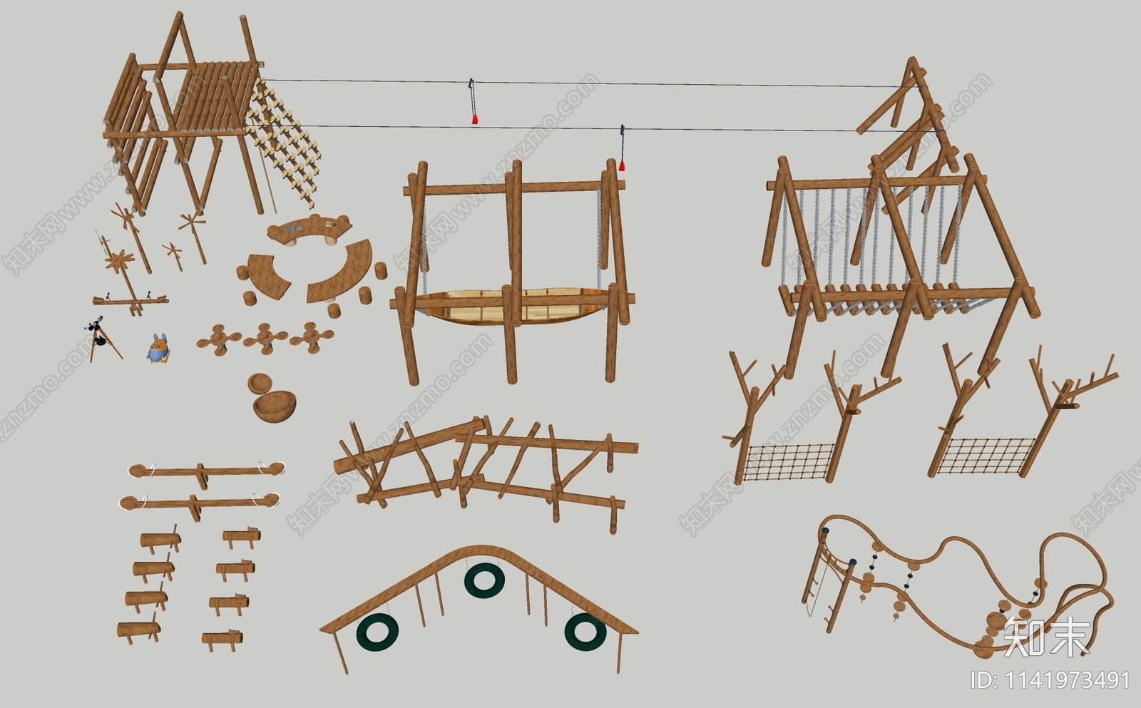 儿童器材组合SU模型下载【ID:1141973491】