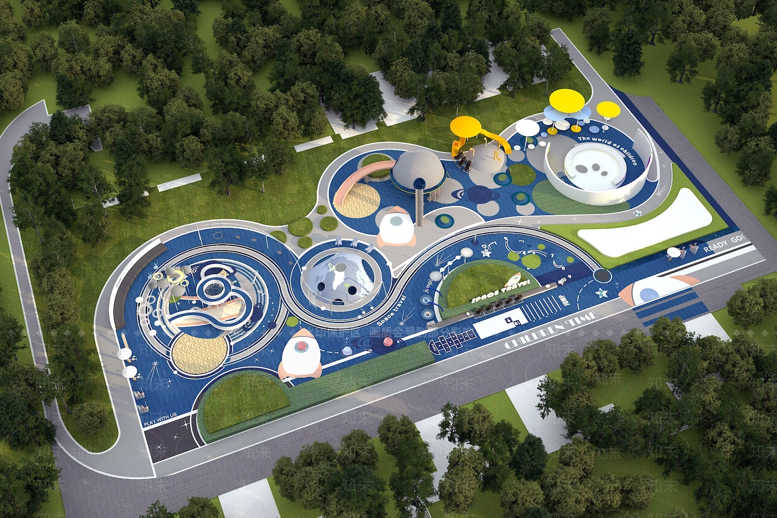 现代儿童乐园3D模型下载【ID:1141982869】