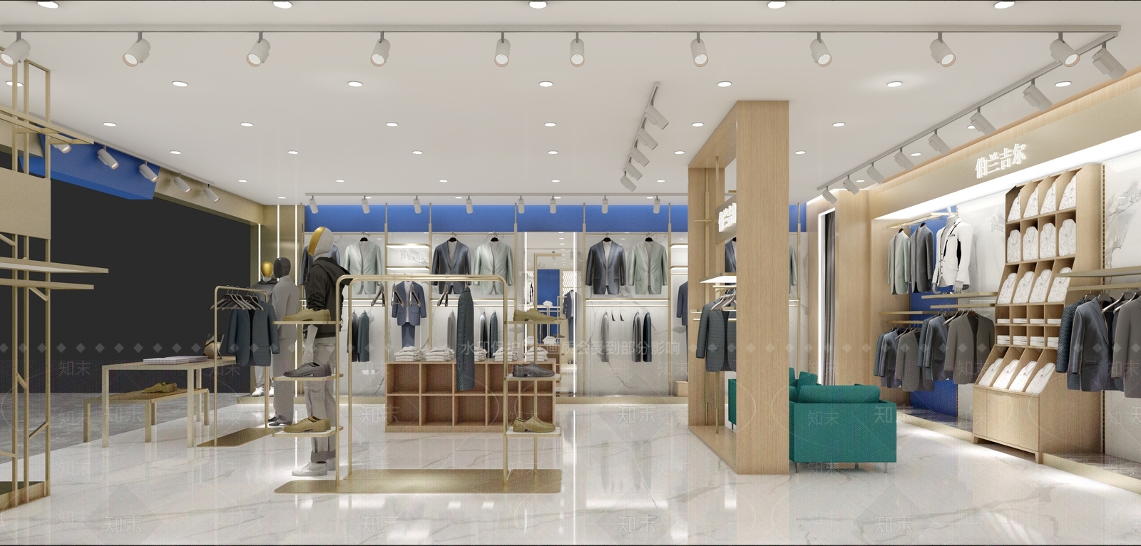 现代商务男装店3D模型下载【ID:1141989061】