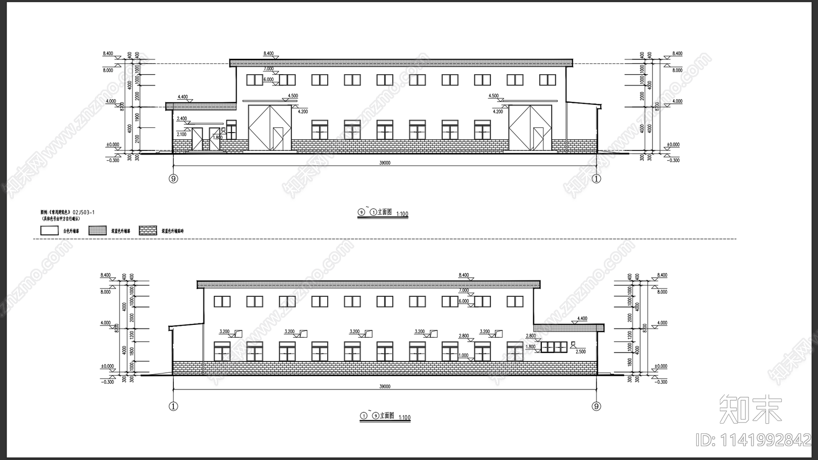 废水处理厂机修间建筑cad施工图下载【ID:1141992842】