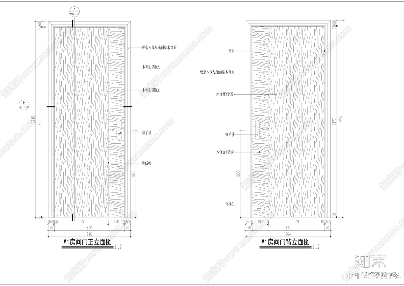 家居门通用节点cad施工图下载【ID:1141993134】