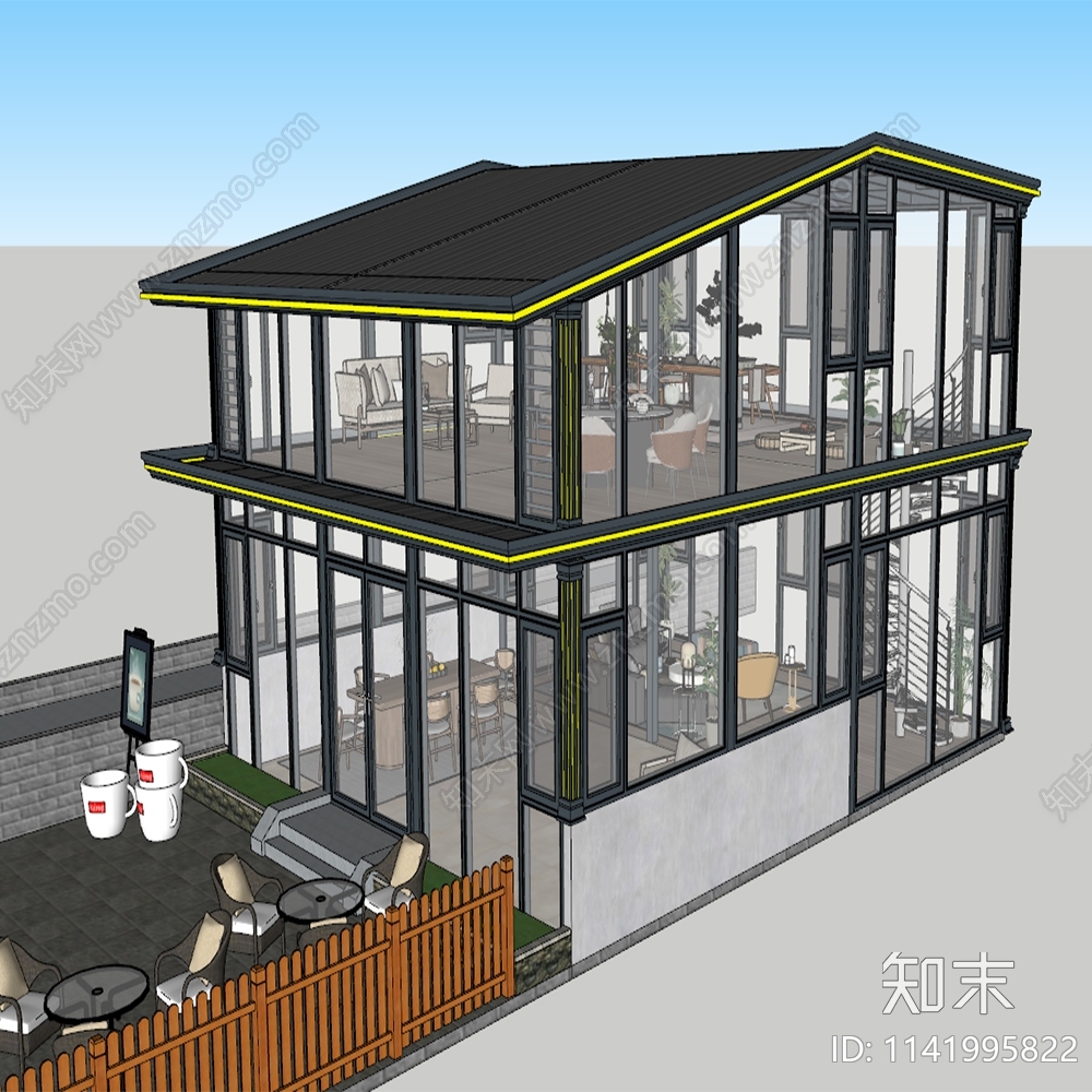 现代阳光房SU模型下载【ID:1141995822】