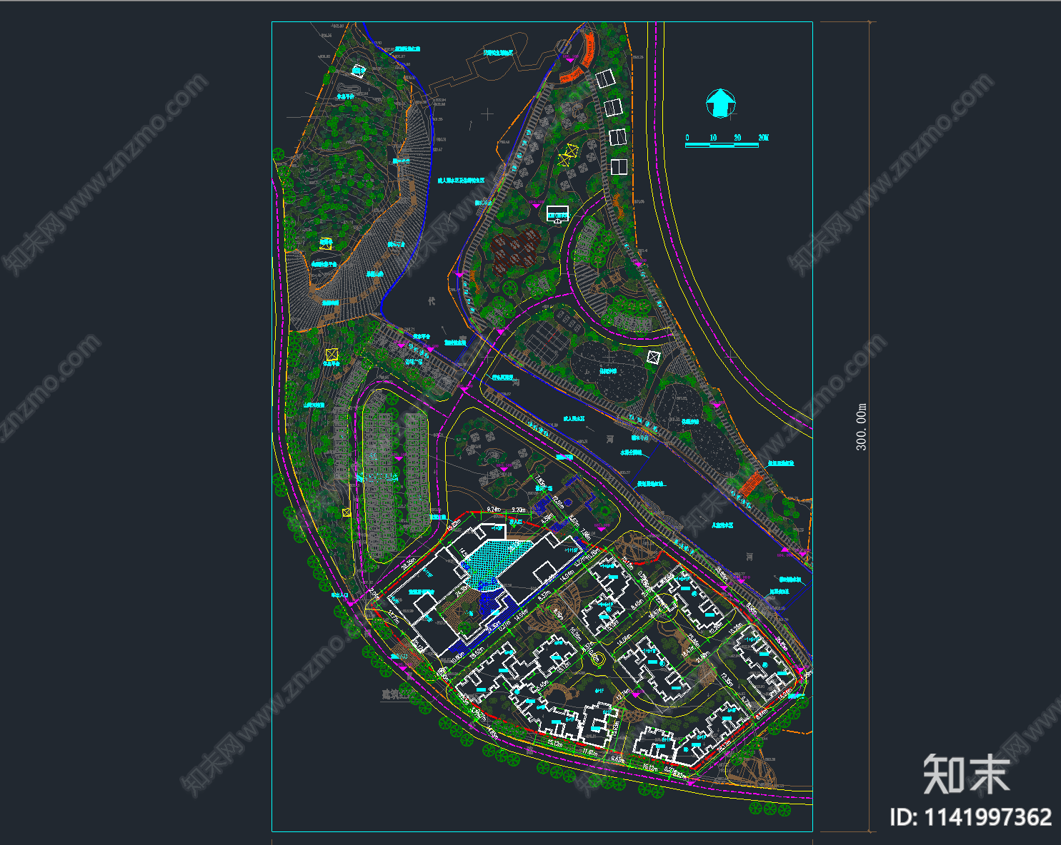 度假庄园景观平面图施工图下载【ID:1141997362】