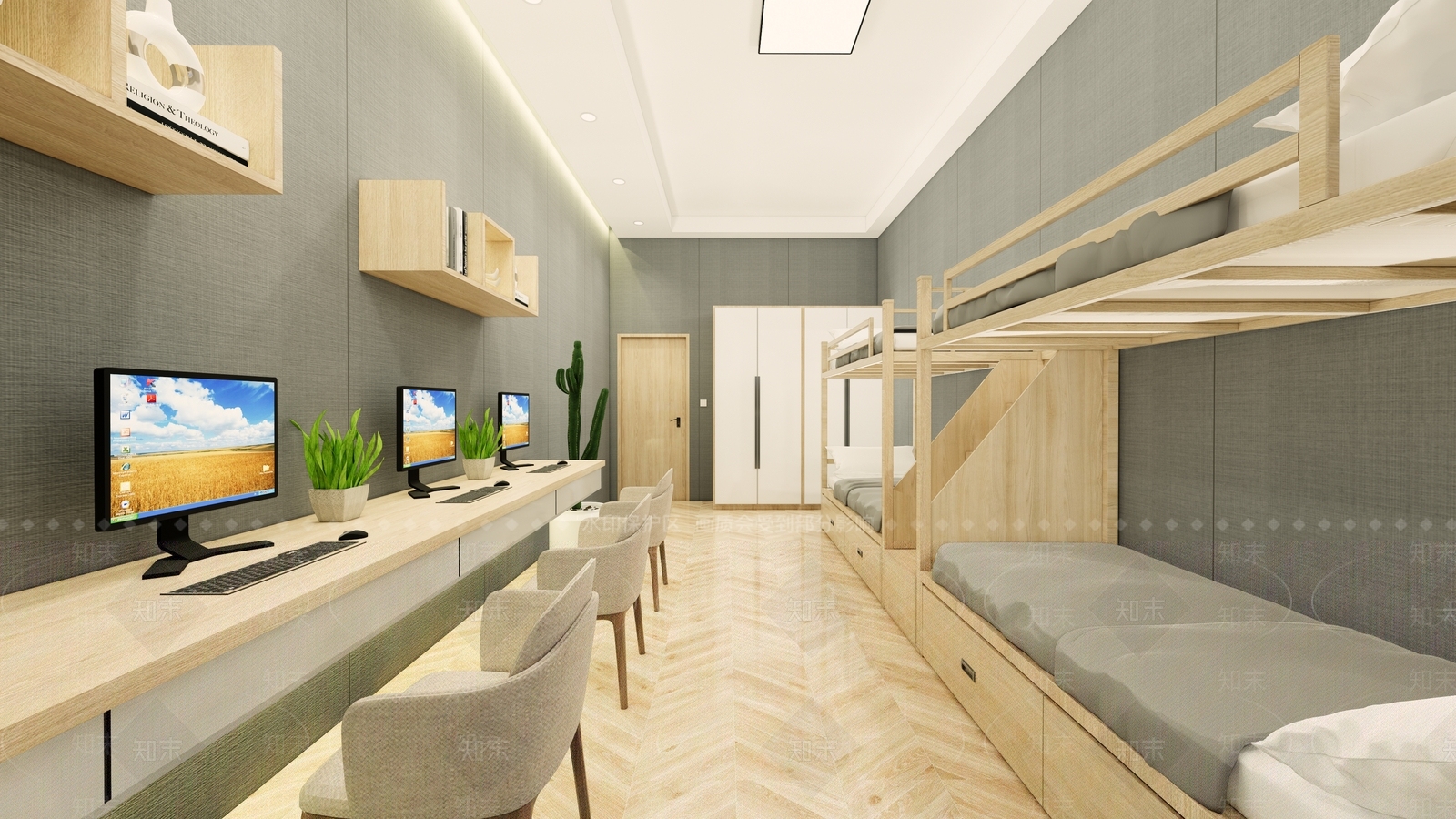 现代学校宿舍SU模型下载【ID:1142004578】