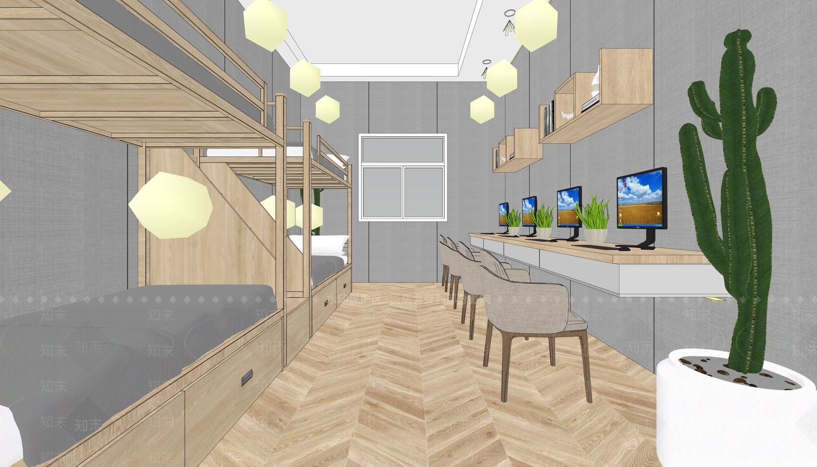 现代学校宿舍SU模型下载【ID:1142004578】