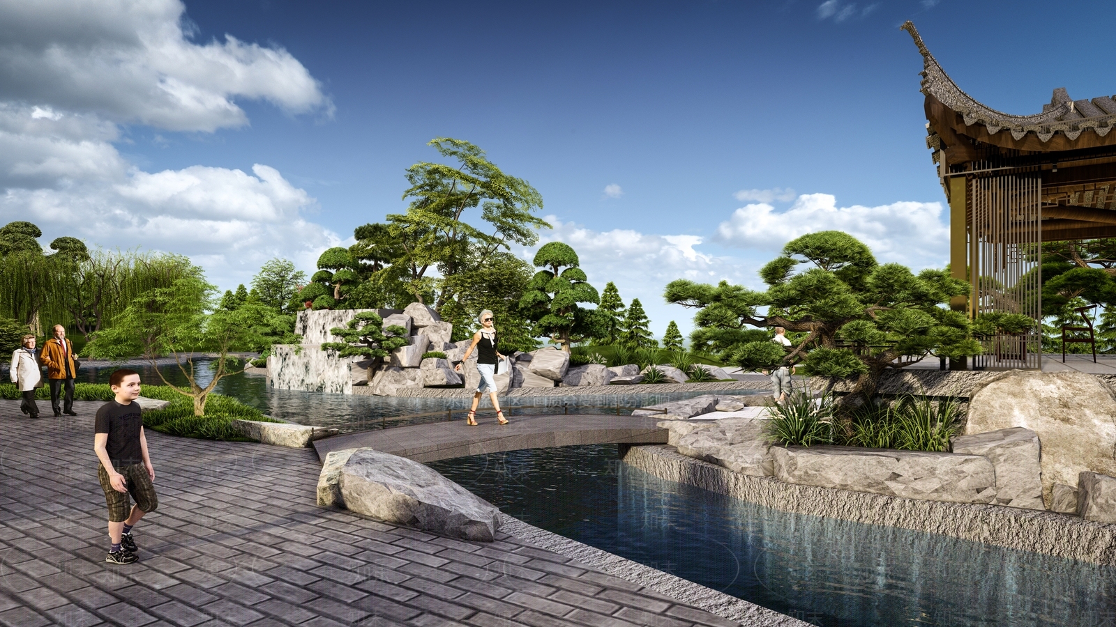 现代景观公园SU模型下载【ID:1142016899】