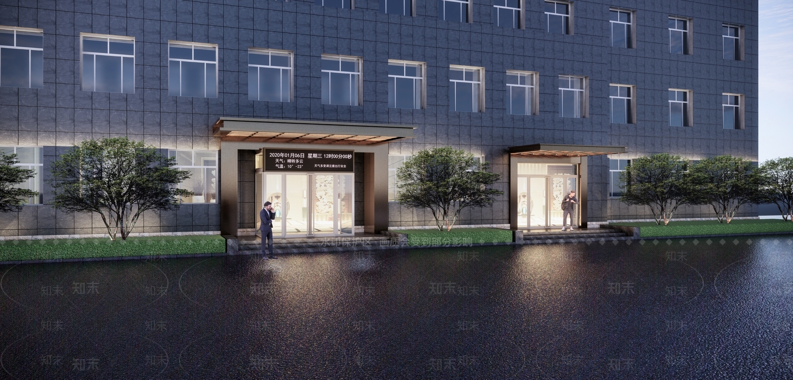 现代单元楼入户双开门SU模型下载【ID:1142017649】_知末su模型网