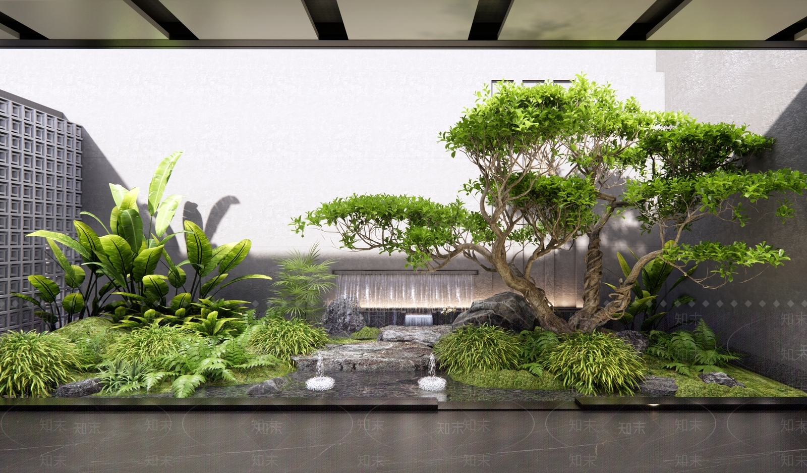 现代假山水景3D模型下载【ID:1142021261】
