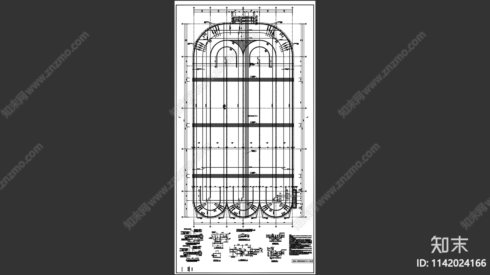 某造纸厂氧化沟结构cad施工图下载【ID:1142024166】