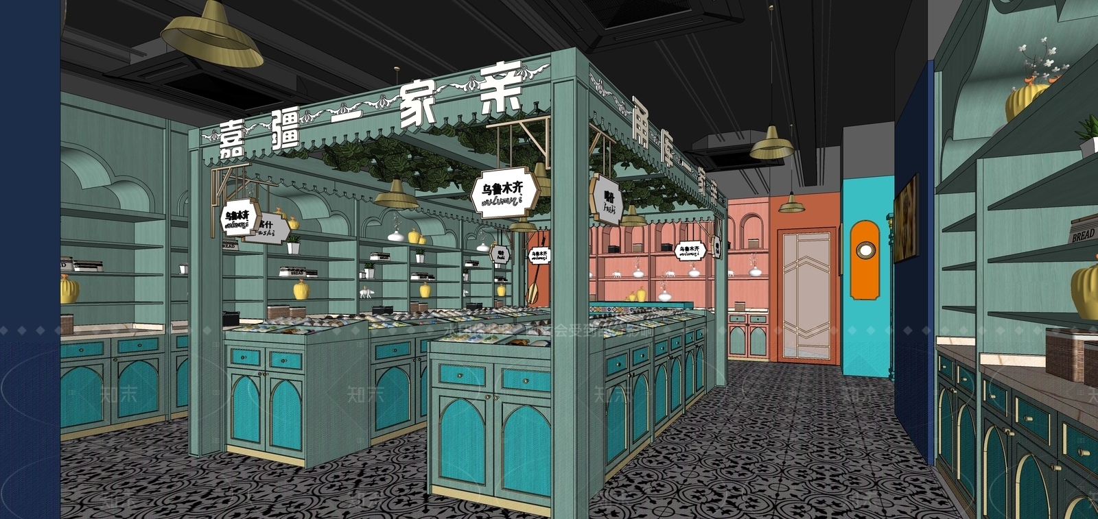 现代其他店铺SU模型下载【ID:1215961595】