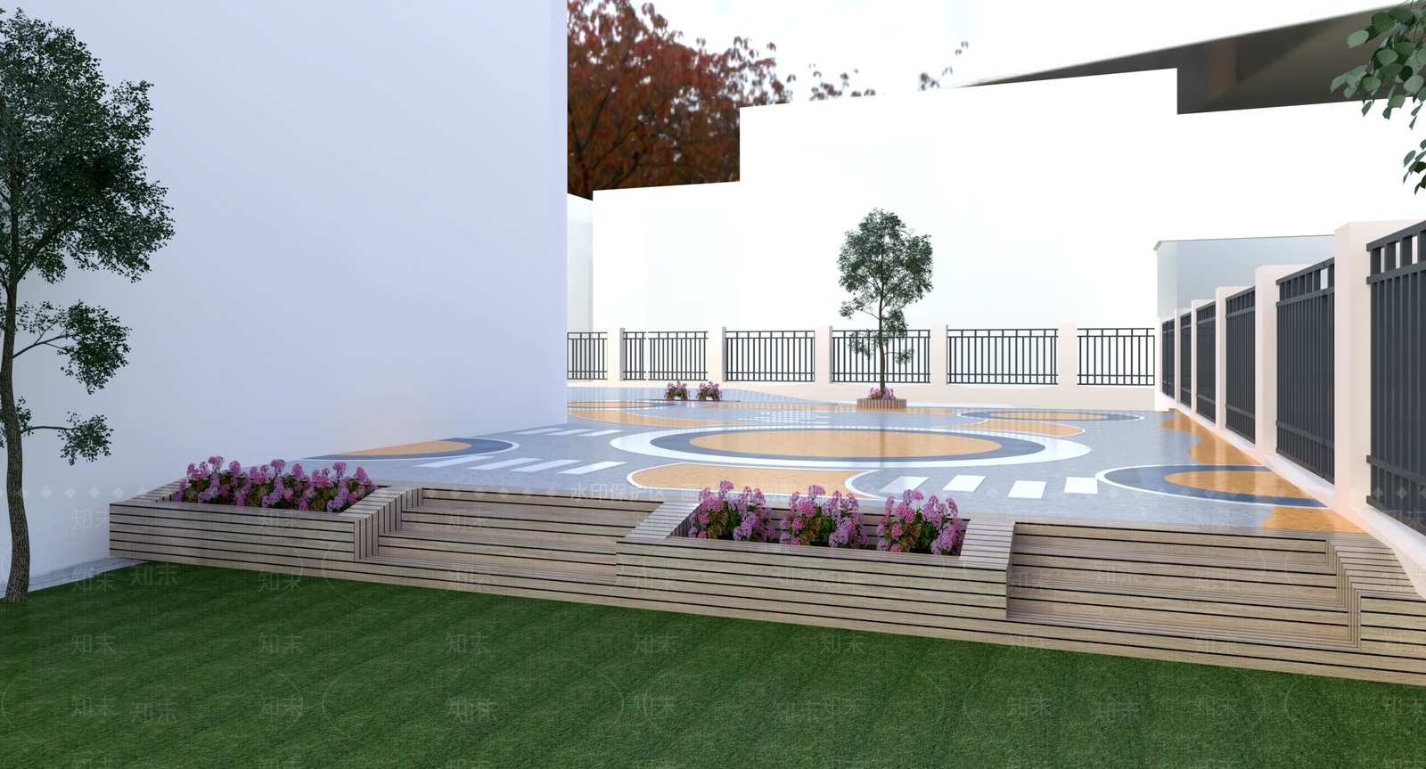 现代幼儿园操场3D模型下载【ID:1142029353】