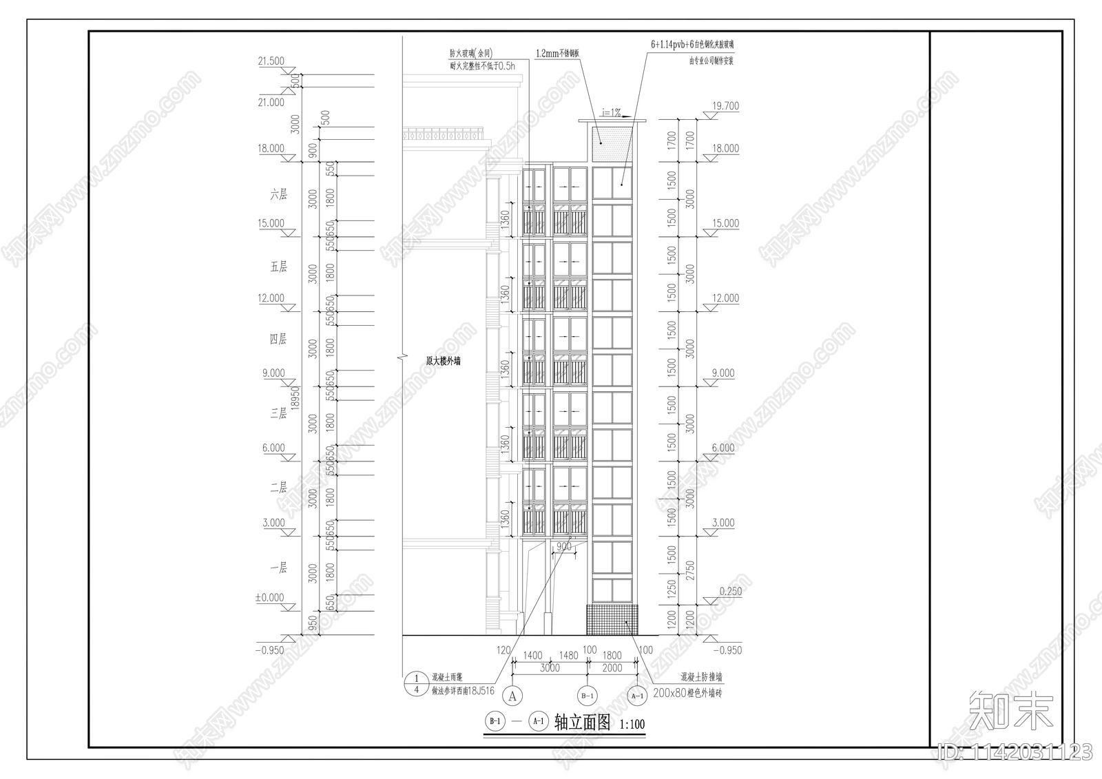 某小区加装电梯cad施工图下载【ID:1142031123】