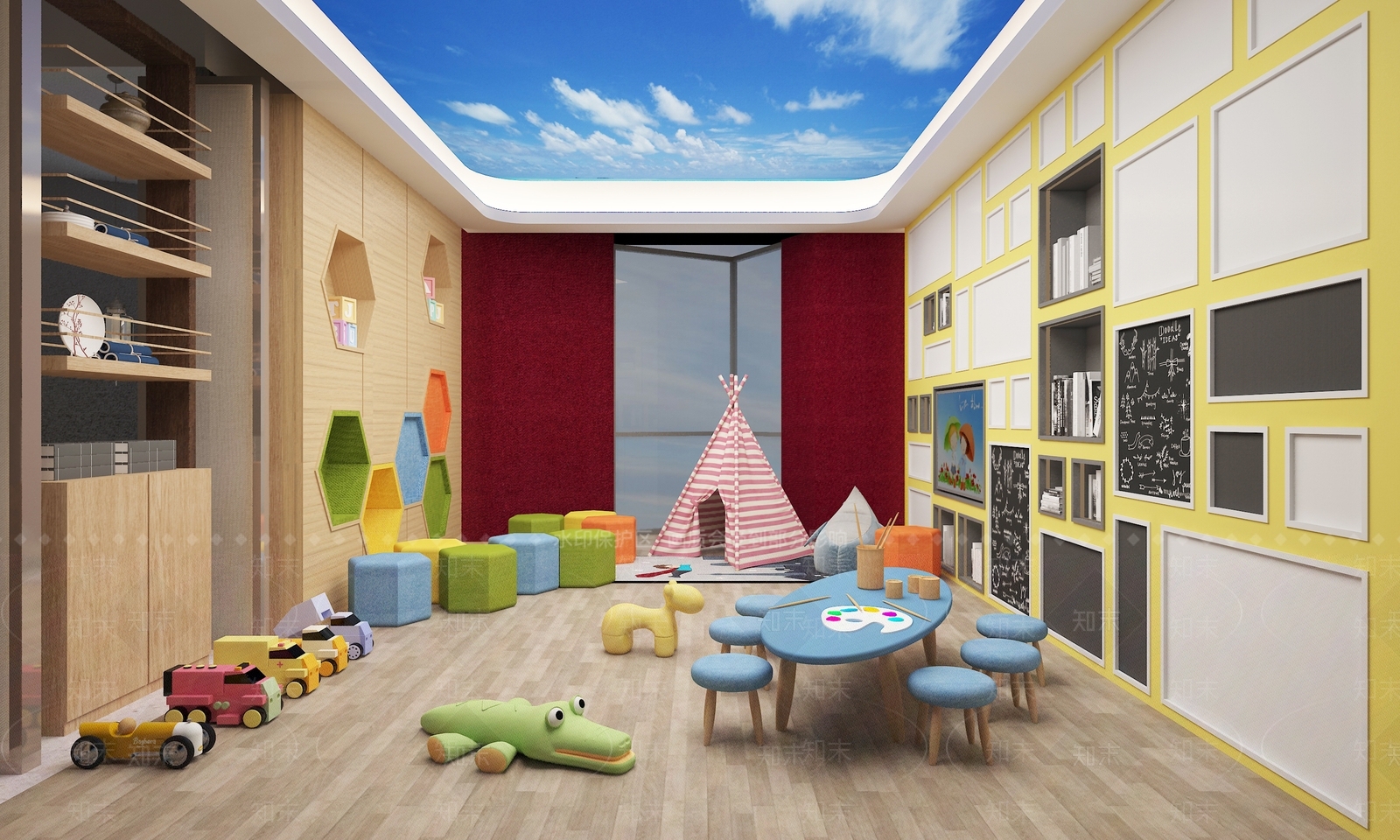 现代儿童玩具室SU模型下载【ID:1142186102】