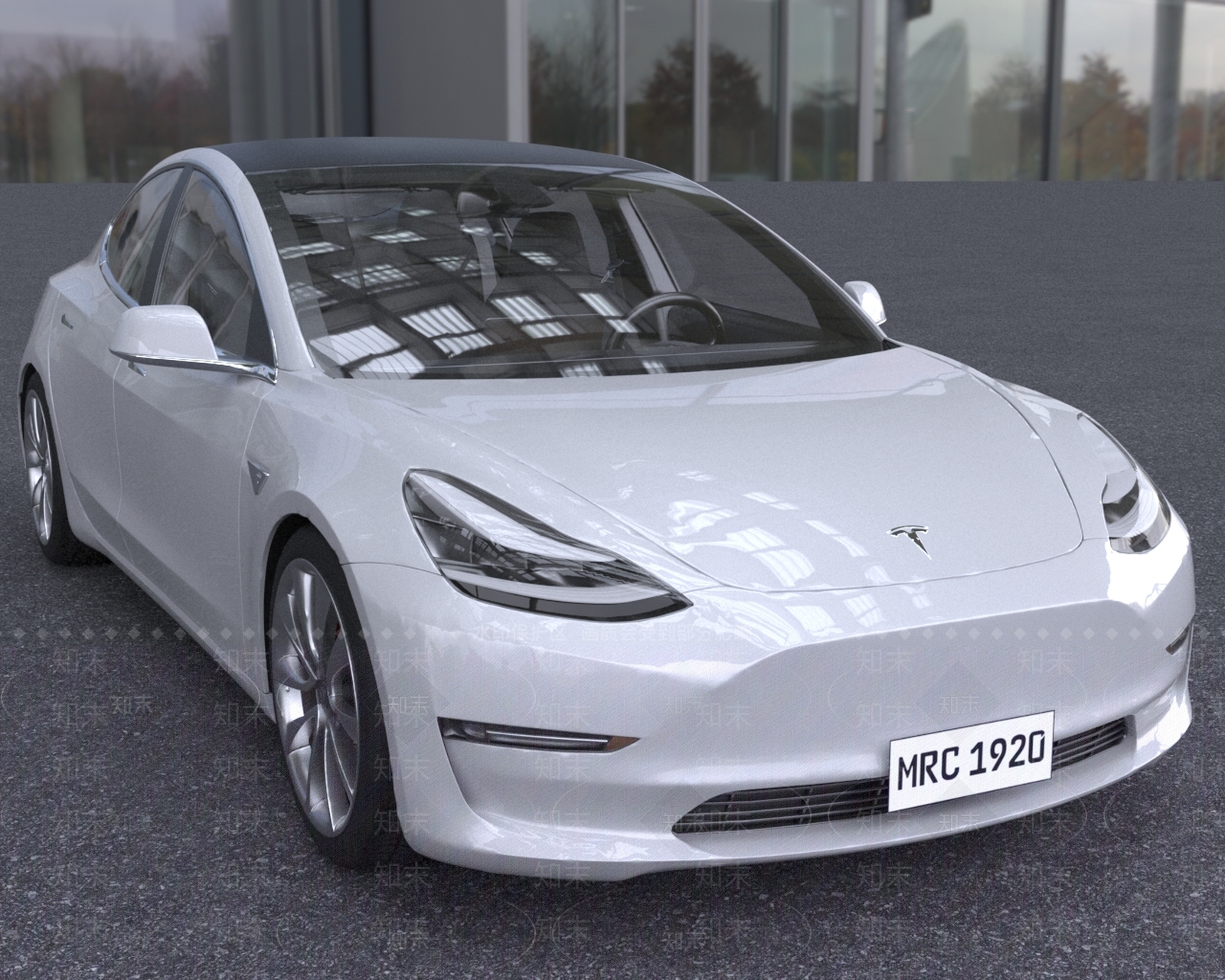2023款Tesla特斯拉model3汽车新能源纯电动车3D模型下载【ID:1156966822】