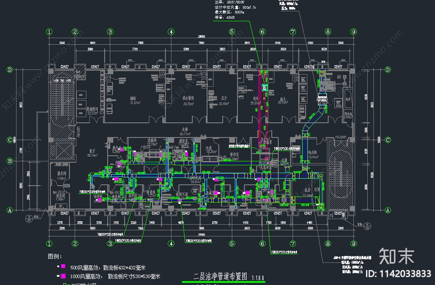 检测分析物理化学净化实验室全套cad施工图下载【ID:1142033833】