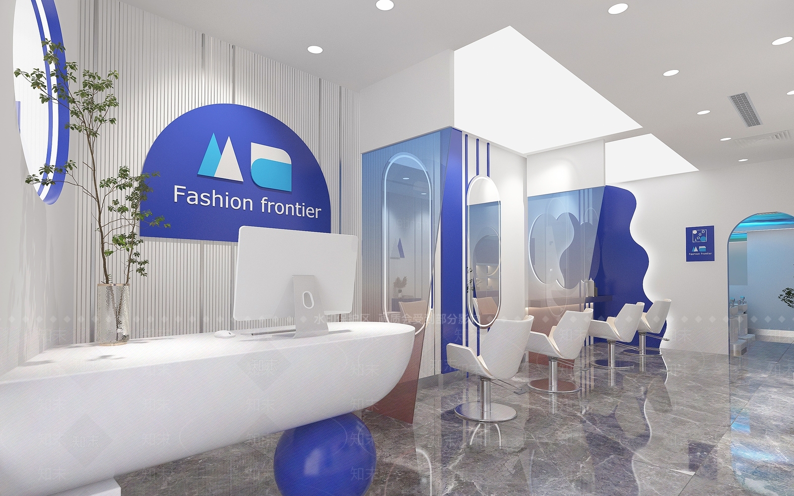 现代美发店3D模型下载【ID:1142038274】