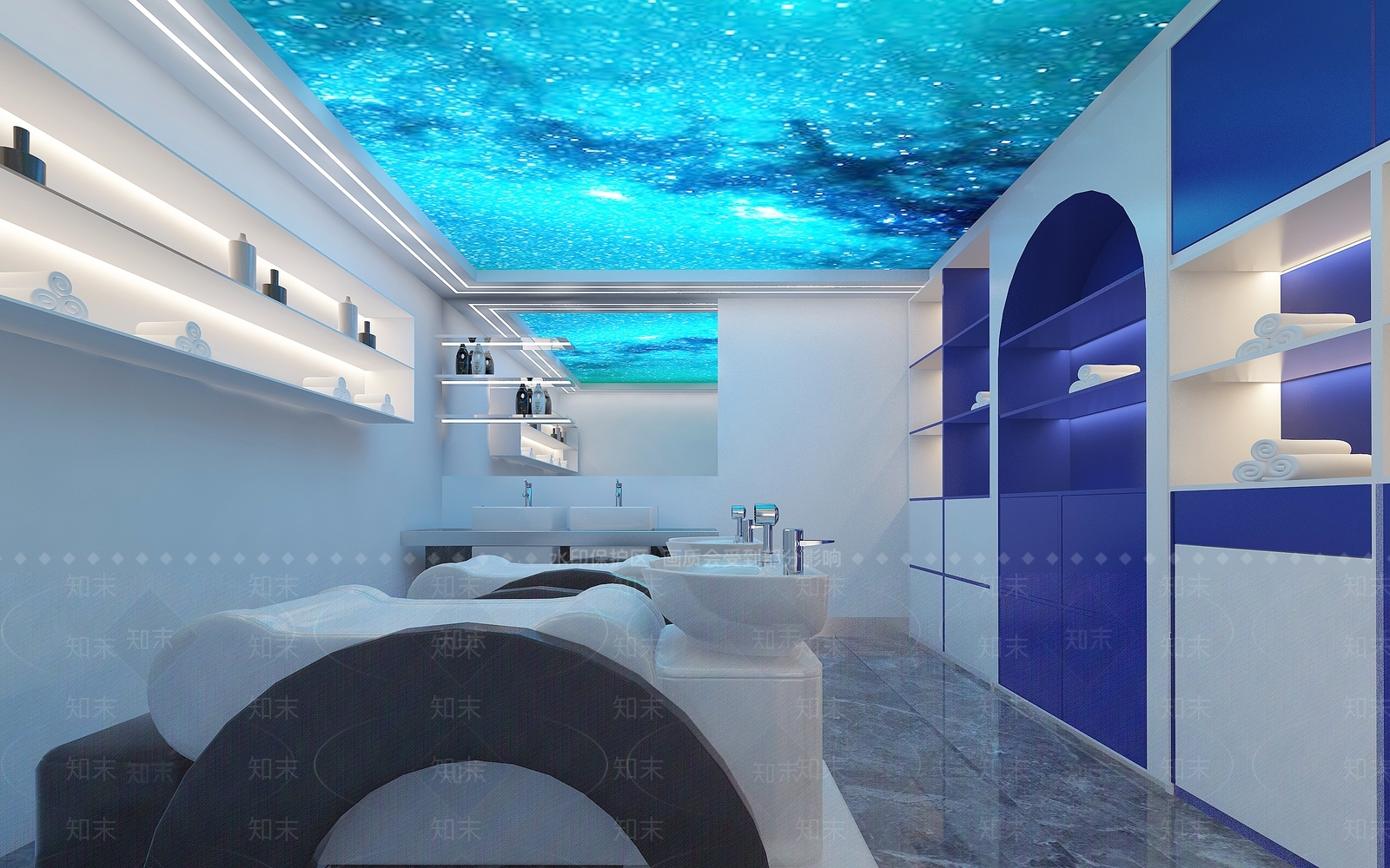现代美发店3D模型下载【ID:1142038274】