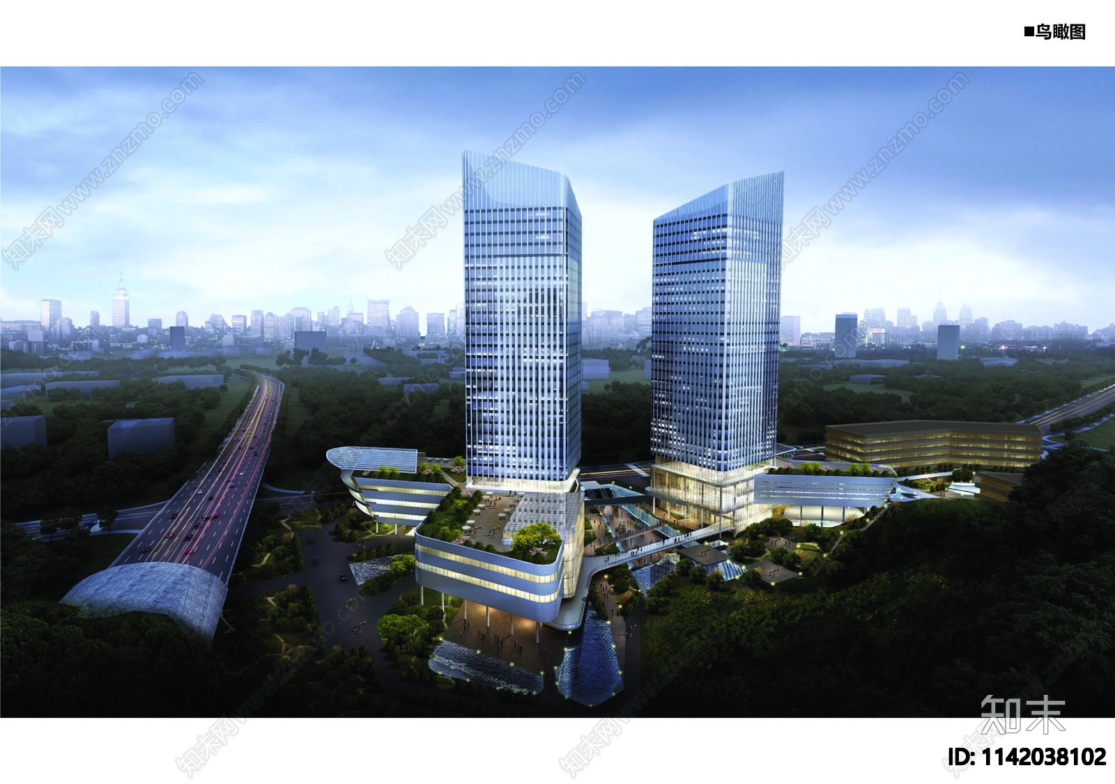 宜昌自贸区总部经济大楼建筑方案文本下载【ID:1142038102】_【知末方案文本库】