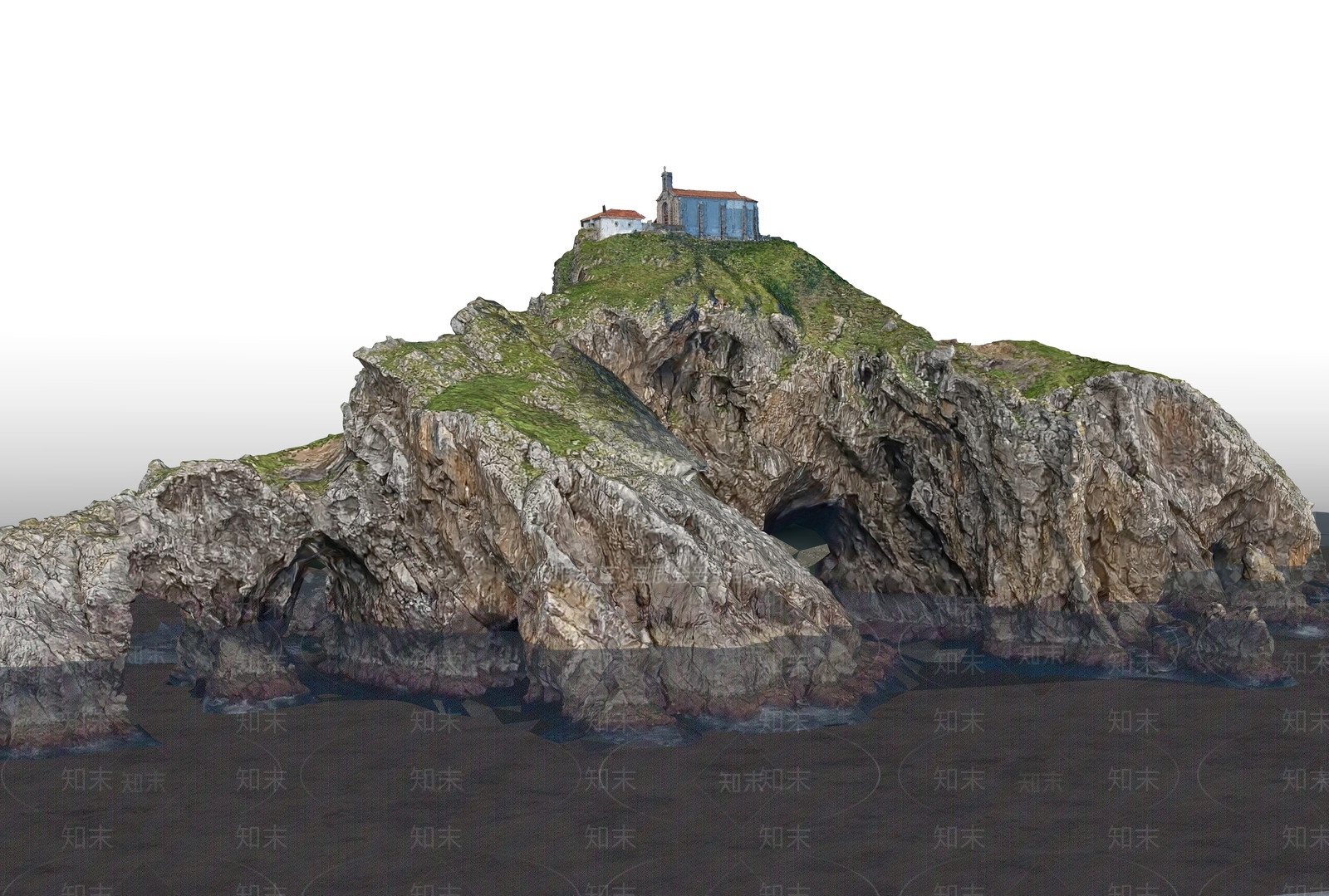 现代自然景观海岛屿SU模型下载【ID:1145751225】