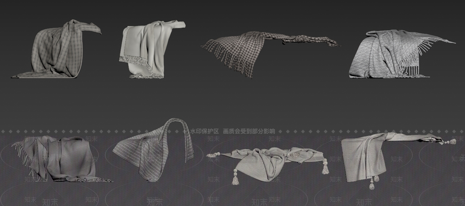 现代毯子SU模型下载【ID:1142041158】