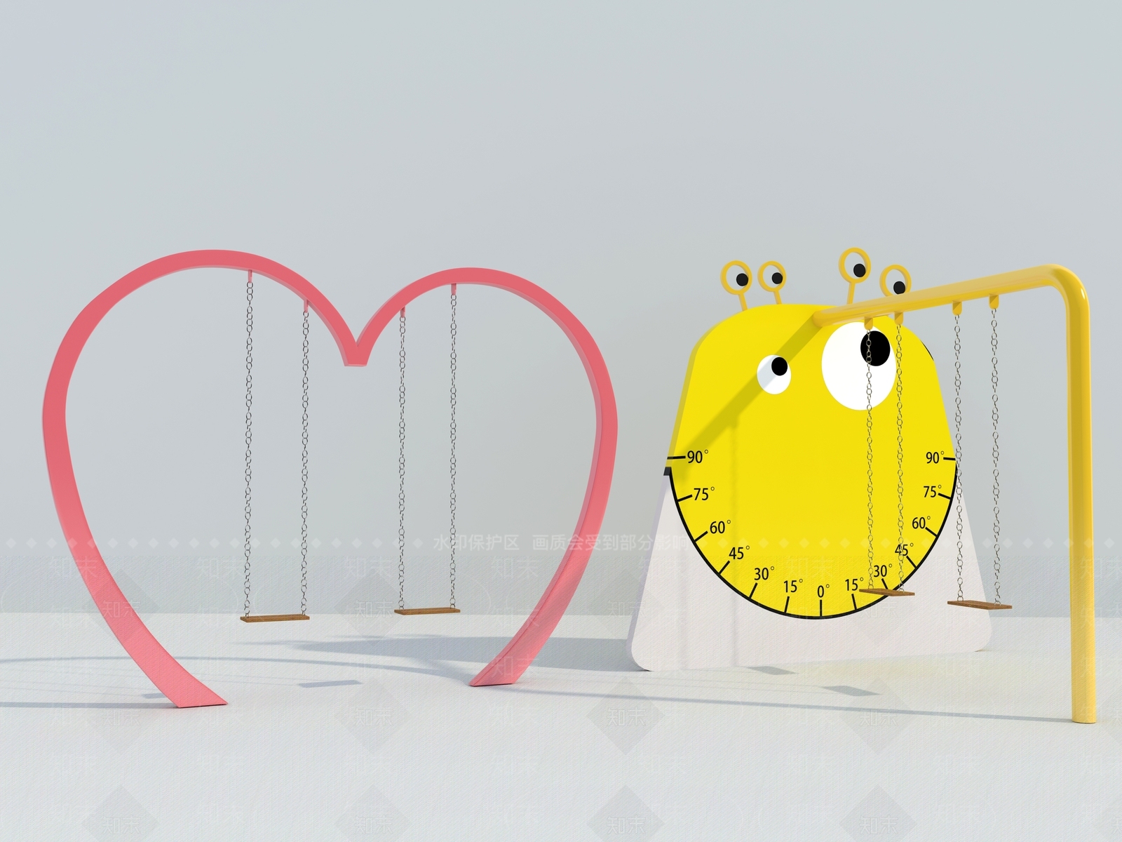 现代儿童秋千SU模型下载【ID:1142053146】