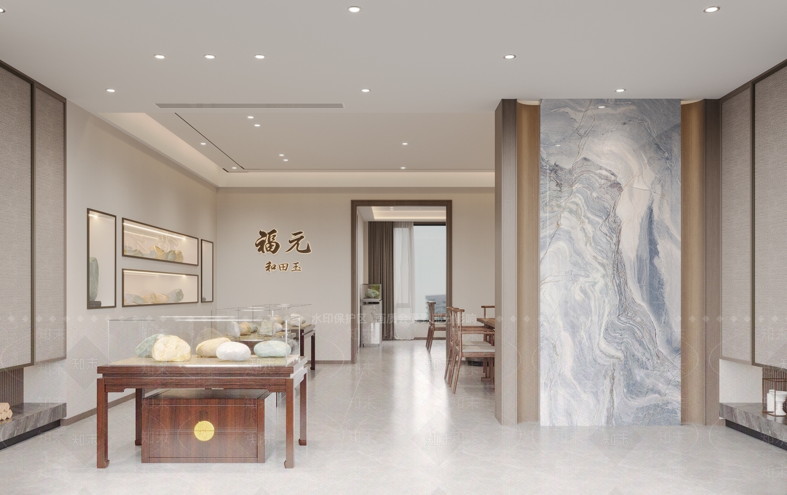 新中式家具展厅3D模型下载【ID:1142053879】