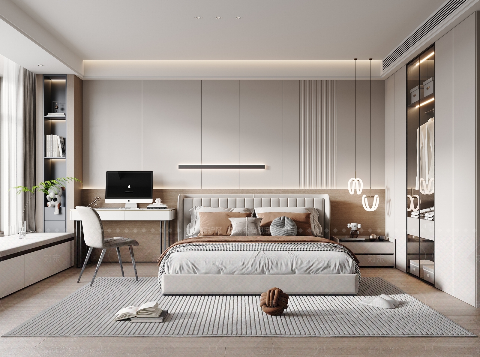 现代家居卧室SU模型下载【ID:1216038857】