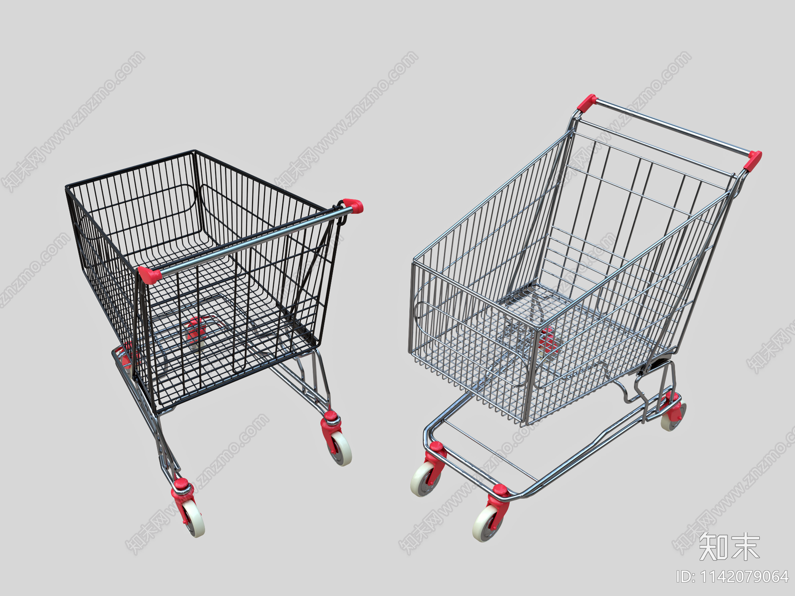 现代购物车SU模型下载【ID:1142079064】