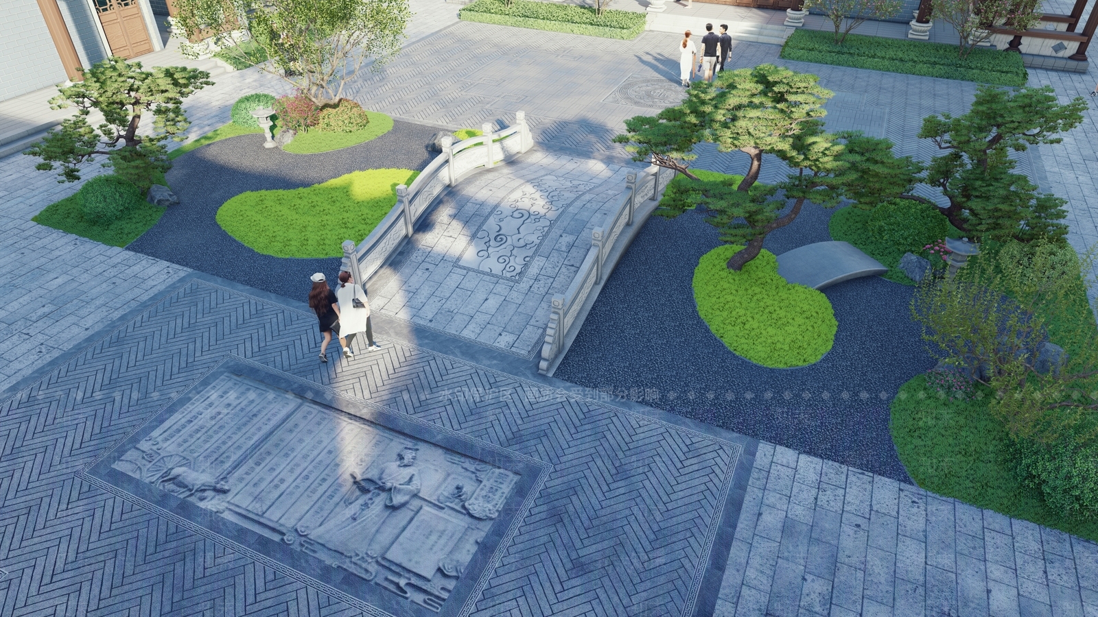 中式拱桥SU模型下载【ID:1142081825】