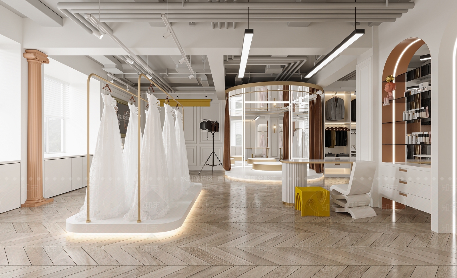 现代婚纱店3D模型下载【ID:1142083788】