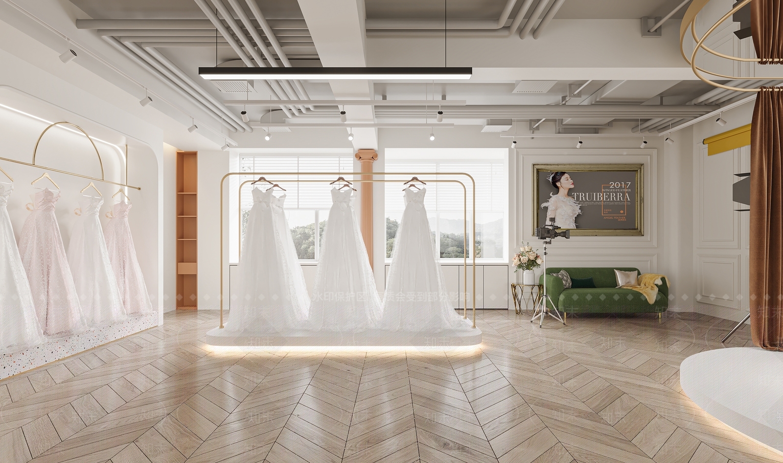 现代婚纱店3D模型下载【ID:1142083788】