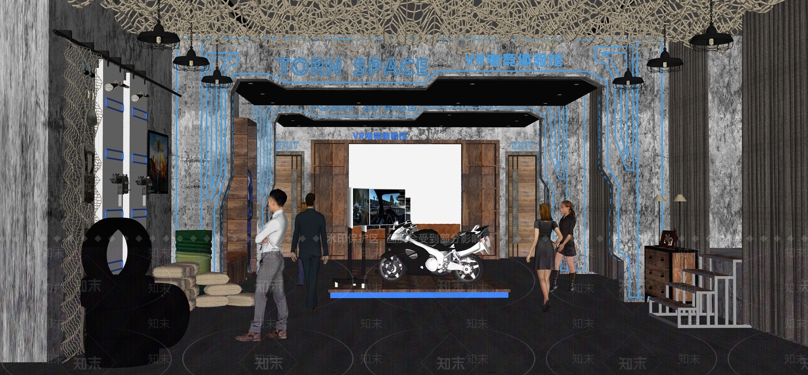 工业VR体验馆SU模型下载【ID:1142090195】
