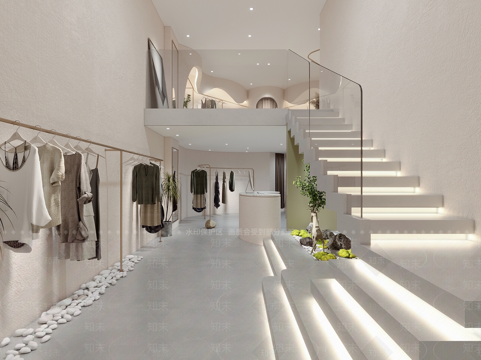 现代网红女装店SU模型下载【ID:1142093388】
