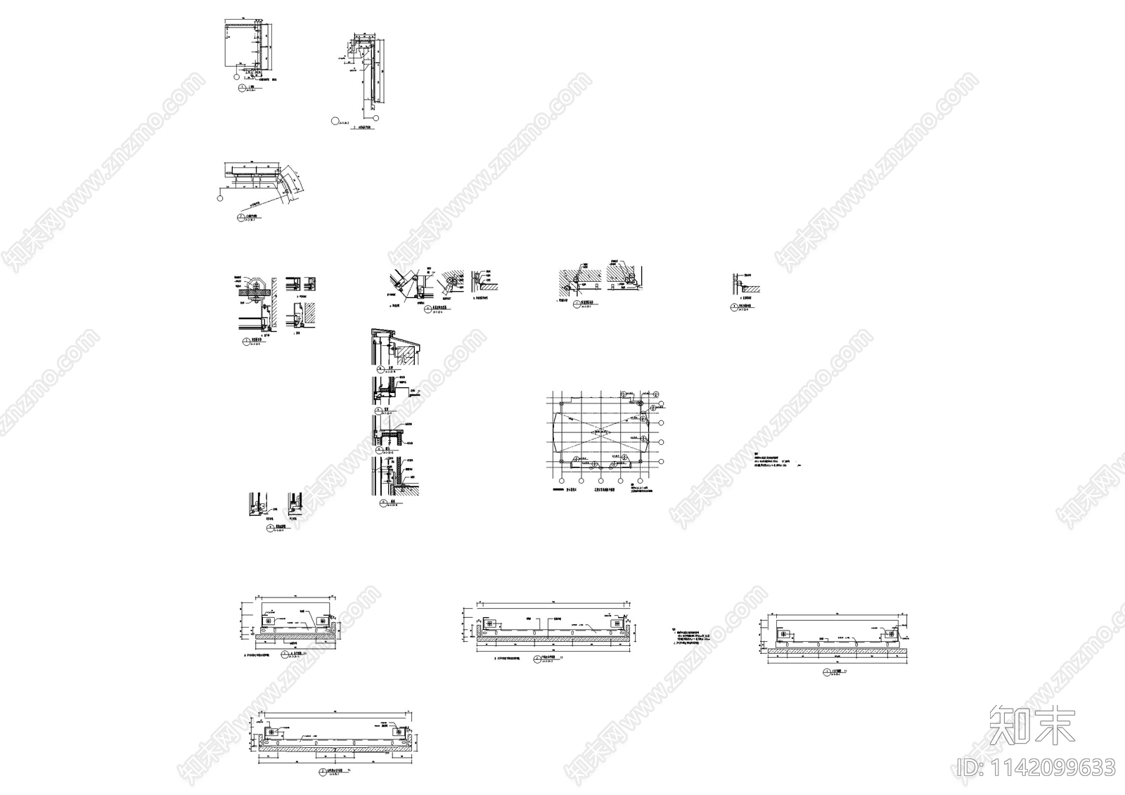 幕墙结构cad施工图下载【ID:1142099633】